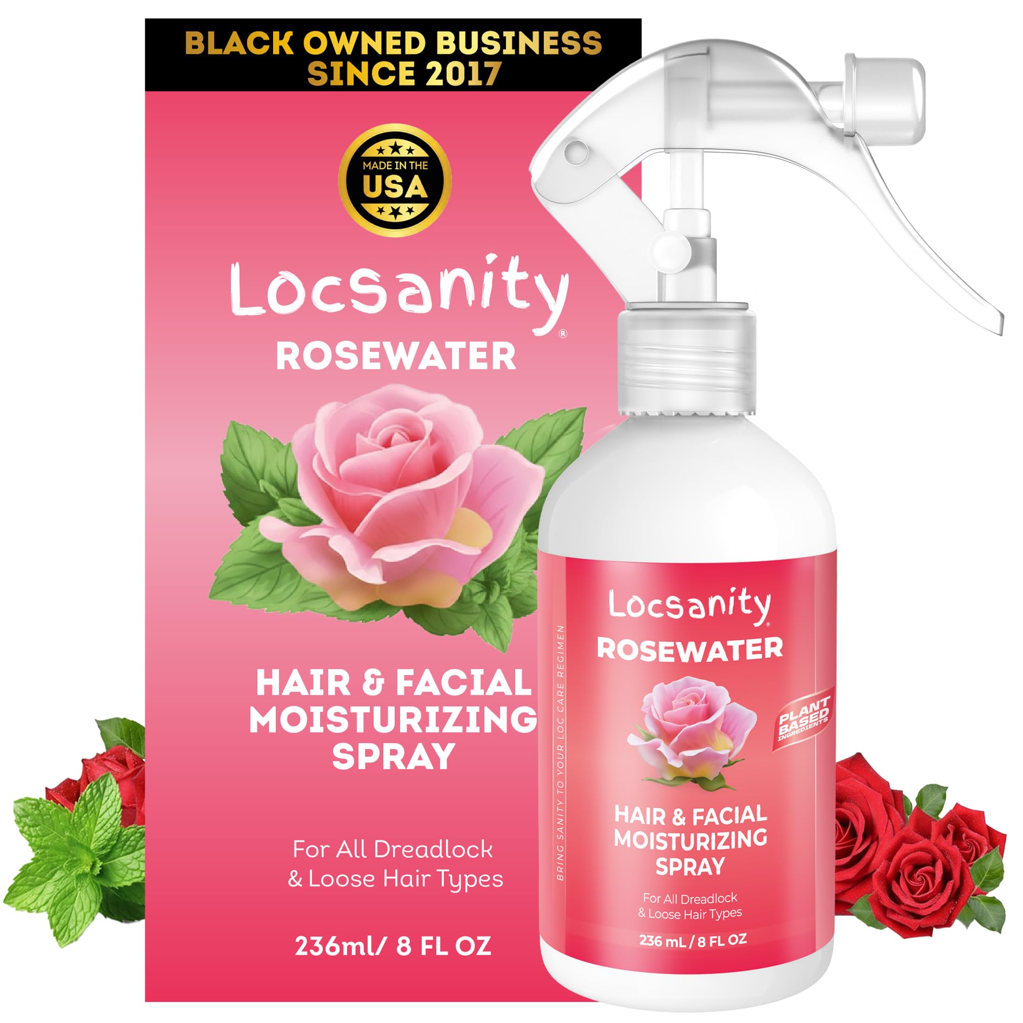 Amazon.com : Locsanity Pure Rosewater Hair and Facial Spray
